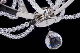 Cassie 4 Light Chandelier Polished Nickel - thumbnail 3