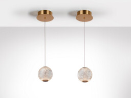 Austral Modern Spherical Carved Crystal LED Pendant Ceiling Light, 272lm, 3200K - thumbnail 3