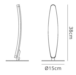 Hemisferic Table Lamp 6W LED 3000K, 540lm, Satin Aluminium, Frosted Acrylic - thumbnail 2