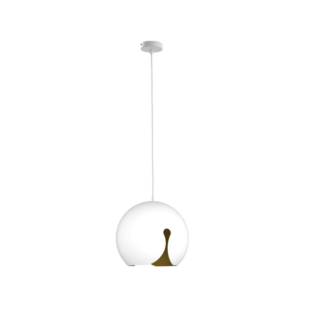 Malaga Dome Pendant Ceiling Light White, 30cm, 1x E27