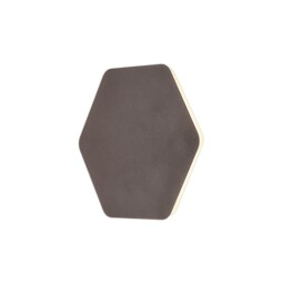 Altona Magnetic Base Wall Lamp, 12W LED 3000K 498lm, 20, 19cm Horizontal Hexagonal Centre, Coffee, Acrylic Frosted Diffuser