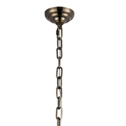 Coniston Acorn Pendant, 16 Light E14, Antique Brass/Crystal, Item Weight: 40.60kg - thumbnail 5