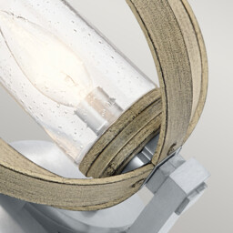 Kichler Grand Bank Outdoor Modern Wall Lamp Distressed Antique Grey, IP44 - thumbnail 3