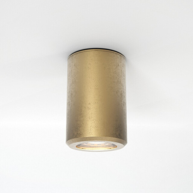 Jura Outdoor Round Surface Mounted Downlight Surface Coastal Brass IP44, GU10 - image 1