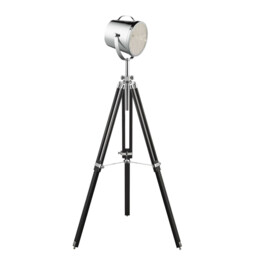 Studio 1 Light Adjustable Stage Lamp Chrome, Black, E27 - thumbnail 1
