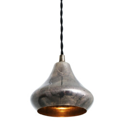 Amina Dome Pendant, Antique Silver