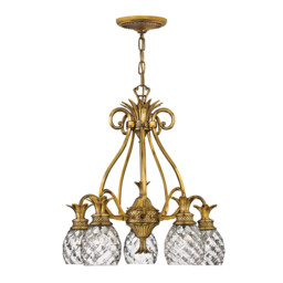 Hinkley Plantation 5 Light Chandelier Burnished Brass - thumbnail 1