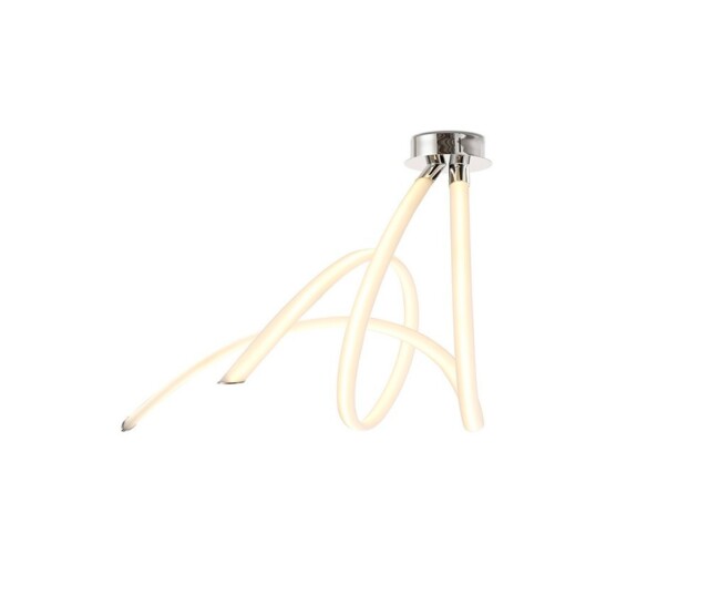 Armonia Semi Flush Ceiling Spiral, 60W LED, 3000K, 4500lm, Polished Chrome, Frosted Acrylic - image 1