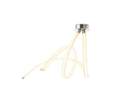 Armonia Semi Flush Ceiling Spiral, 60W LED, 3000K, 4500lm, Polished Chrome, Frosted Acrylic
