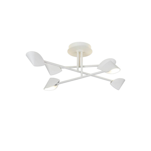 Capuccina Medium 6 Light Semi Flush, 45W LED, 3000K, 3100lm, White, 3yrs Warranty - image 1