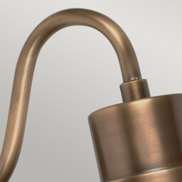 Sheldon 1 Light Outdoor Fisherman Dome Wall Light Brass IP44, E27 - thumbnail 3