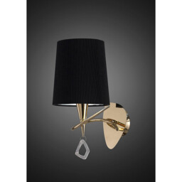 Mara Wall Lamp Switched E14, French Gold Black Shade - thumbnail 2