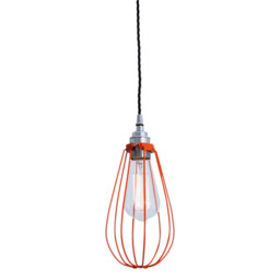 Vox cage Pendant, Chrome, Orange