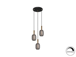 Micrón Cluster Pendant Ceiling 3 Light Gold, Black LED 3000K - thumbnail 5
