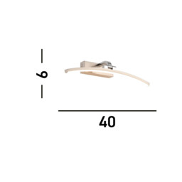 Santorini 40cm Picture Light Satin Silver, Polished Chrome - thumbnail 3