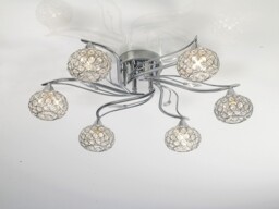 Leimo Flush Ceiling 6 Light Polished Chrome, Crystal - thumbnail 2