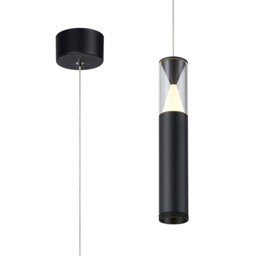 Spark Pendant, 7W LED, 3000K, 530lm, Sand Black, 3yrs Warranty - thumbnail 1
