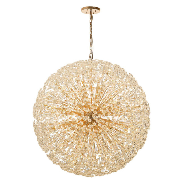 Salisbury Ceiling Pendant 1.5m Sphere 84 Light G9 French Gold, Crystal - image 1