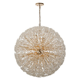 Salisbury Ceiling Pendant 1.5m Sphere 84 Light G9 French Gold, Crystal - thumbnail 5