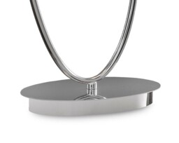 Andrea Table Lamp 63cm, Polished Chrome, White Shades, Black Crystal Droplets - thumbnail 3