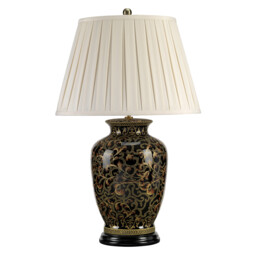 Morris 1 Light Large Table Lamp Black, Gold, E27 - thumbnail 2
