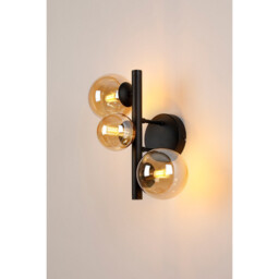 Marshall Wall Lamp, 3 Light G9, Satin Black, Amber Plated Glass - thumbnail 3