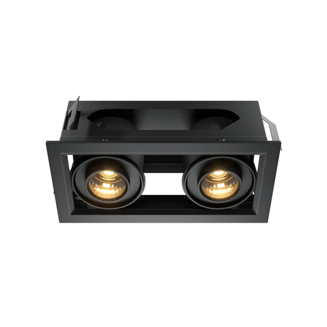 Metal Modern Twin Recessed Downlight Black 3000K 1300lm - image 1