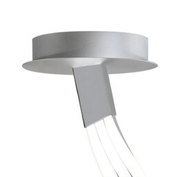Nur Semi Flush Ceiling 80W LED 3000K, 6200lm, Silver, Frosted Acrylic, Polished Chrome - thumbnail 5