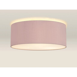 Baymont White 5 Light E27 Universal Flush Ceiling Fixture With 60cm x 22cm Dual Faux Silk Shade, Taupe/Halo Gold - thumbnail 2