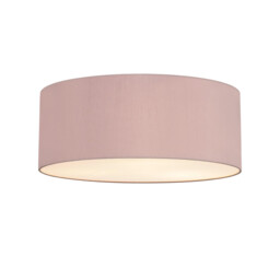Baymont White 5 Light E27 Universal Flush Ceiling Fixture With 60cm x 22cm Dual Faux Silk Shade, Taupe/Halo Gold - thumbnail 1