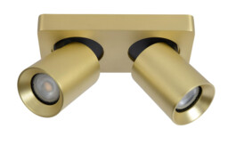 Nigel Modern Twin Ceiling Spotlight - LED Dim to warm - GU10 - 2x5W 2200K/3000K - Matt Gold, Brass - thumbnail 3