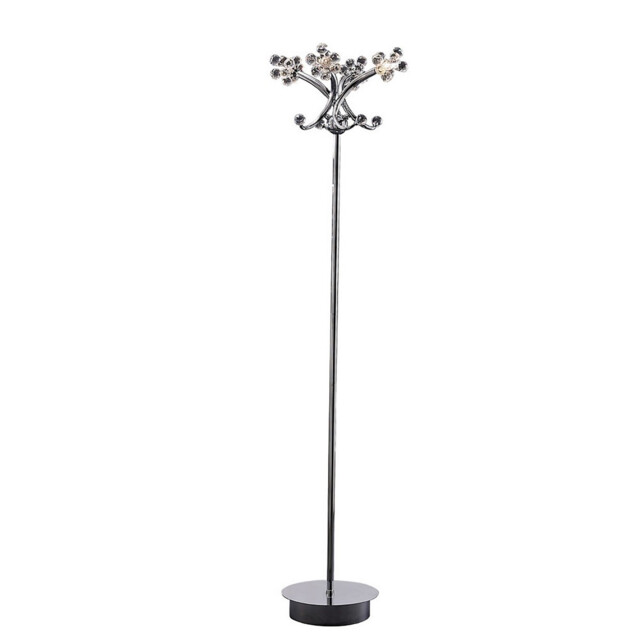 Octavia Floor Lamp 4 Light G4 Polished Chrome/Crystal, NOT LED/CFL Compatible - image 1