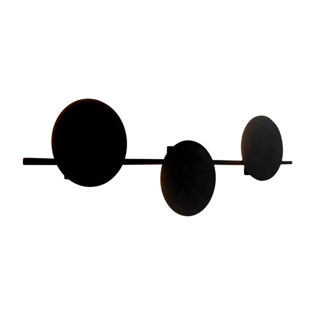 Eris 3 Light Wall Lamp, 24W LED, 3000K, 1920lm, Black, 3yrs Warranty - image 1