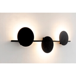 Eris 3 Light Wall Lamp, 24W LED, 3000K, 1920lm, Black, 3yrs Warranty - thumbnail 2