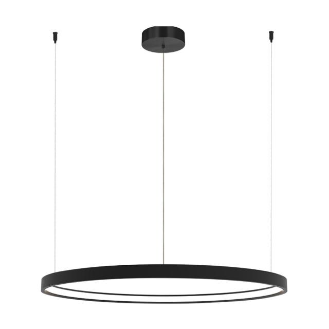 Latsia 90cm Pendant Ceiling Light Black Matt LED 3000K Dimmable 45W - image 1