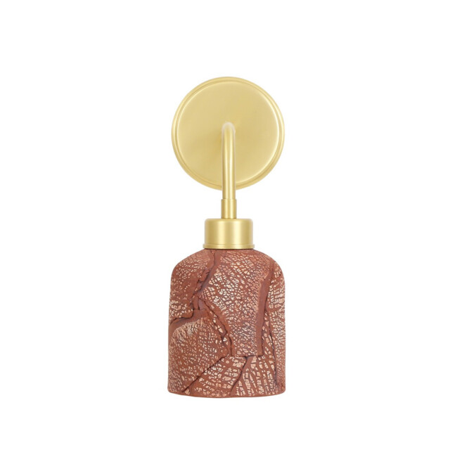 Osier Wall Light Red Iron, Satin Brass - image 1