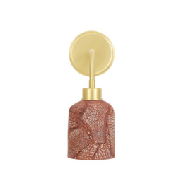Osier Wall Light Red Iron, Satin Brass - thumbnail 1