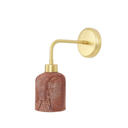 Osier Wall Light Red Iron, Satin Brass - thumbnail 2