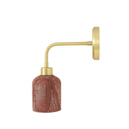 Osier Wall Light Red Iron, Satin Brass - thumbnail 3
