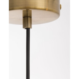 Grus 25cm Globe Pendant Ceiling Light Brass Metal Opal Glass LED E27 - thumbnail 5