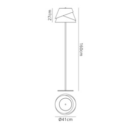 Alboran Floor Lamp 1x40W (No Inc), Alumimium, Iron - thumbnail 2