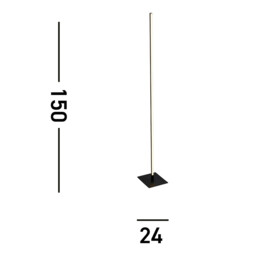 Tribeca 1 Light LED Floor Lamp, Temperature Colour Changing, Matt Black 2700/3000/4000K - thumbnail 3