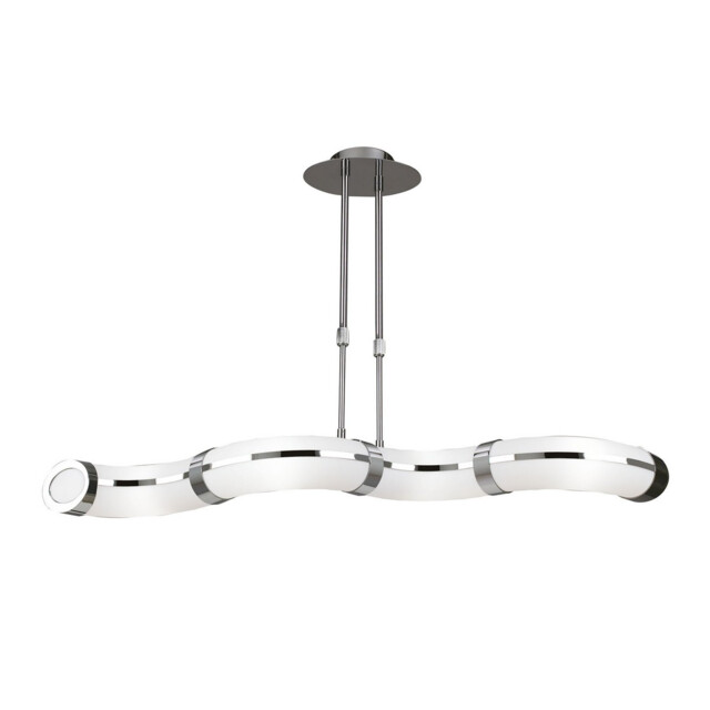 Guss Telescopic GU10 4 Light L1, SGU10 Bar, Polished Chrome, White Acrylic - image 1