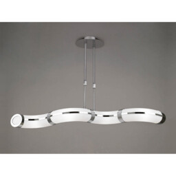 Guss Telescopic GU10 4 Light L1, SGU10 Bar, Polished Chrome, White Acrylic - thumbnail 2