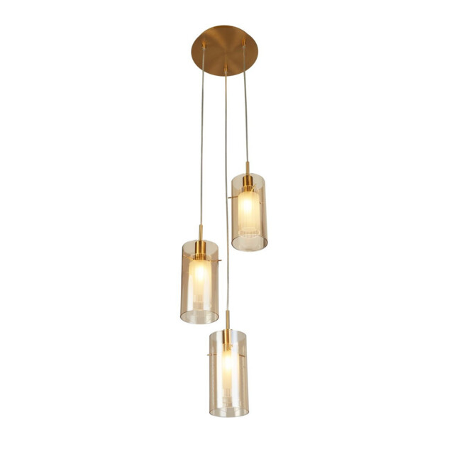 Duo III 3 Light Multi,Drop Bronze, Champagne Glass - image 1