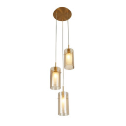 Duo III 3 Light Multi,Drop Bronze, Champagne Glass
