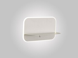 Lanzarote Wall Lamp Shelf With USB Sockets, 18W LED, 3000K, 1400lm, Matt White - thumbnail 3