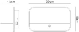 Lanzarote Wall Lamp Shelf With USB Sockets, 18W LED, 3000K, 1400lm, Matt White - thumbnail 2