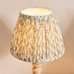 Bibury Natural Ash Table Lamp with Herb Garden Green Fabric Leaf Shade 20cm B22 - thumbnail 5
