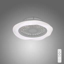 Boreal LED Dimmable Ceiling Light & 35W DC Reversible Fan, Silver, Remote Control - thumbnail 3